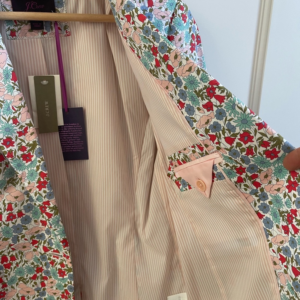 NWT J. Crew Liberty Campbell blazer floral cotton size 4 - Picture 5 of 6
